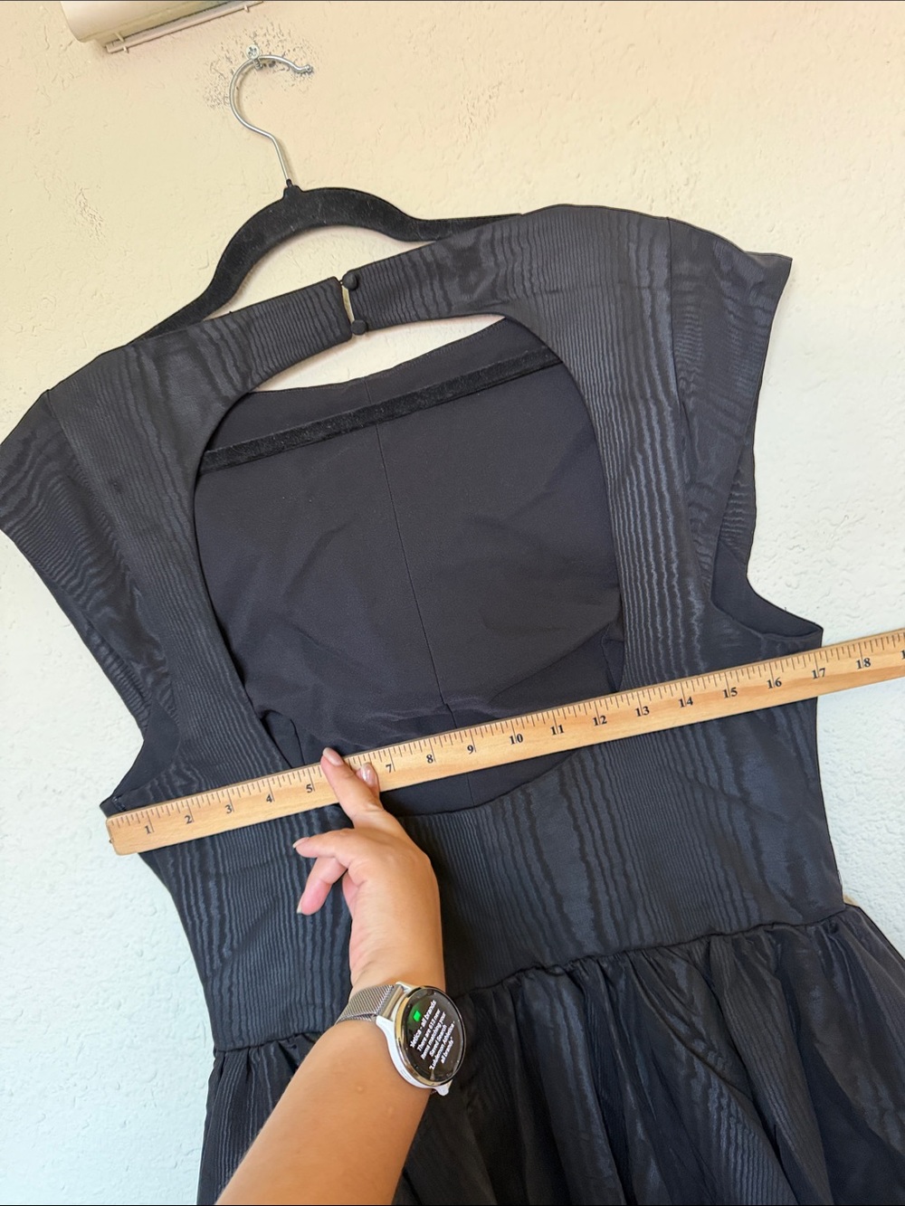 House of CB Debutante Black Moire Satin Backless Midi Dress NWOT size L - Picture 8 of 13